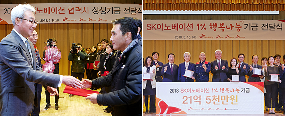 SK이노베이션 협력사 상생기금 전달식