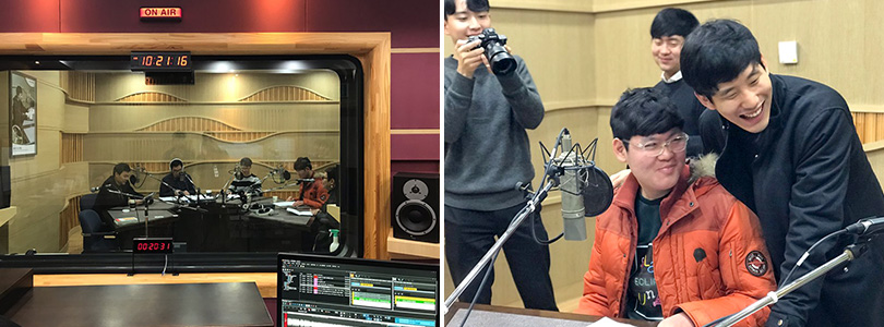 방송 녹음 현장