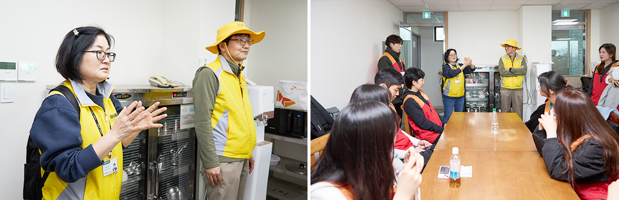 ‘생태계교란 식물 제거 봉사활동에 참여하기 위해 이촌한강공원에 집결한 SK이노베이션 계열 구성원들