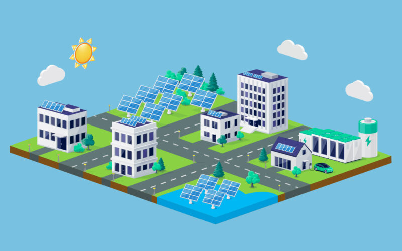 태양광 패널 일러스트