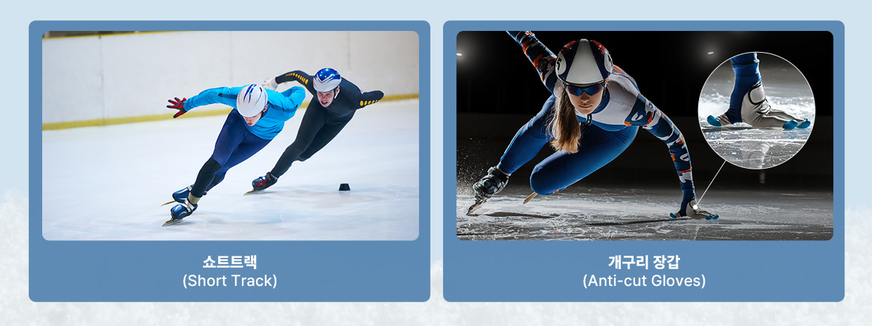 쇼트트랙과 개구리 장갑