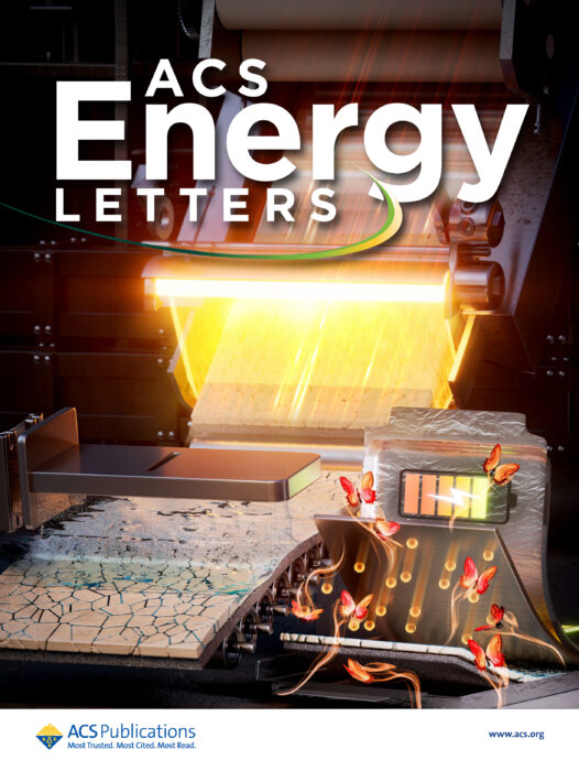SK온과 한국세라믹기술원의 산화물계 고체전해질 적용 광소결 기술 연구 결과가 담긴 국제 학술지 ‘ACS 에너지 레터스(ACS Energy Letters)’의 표지