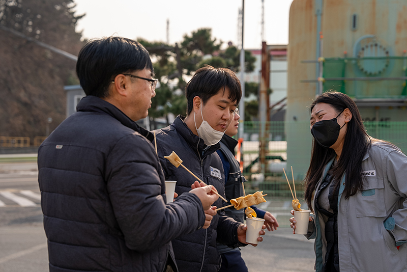 설 명절을 일주일 앞둔 1월 22일, SK이노베이션에서 협력사 구성원들을 위해 어묵 포차를 준비