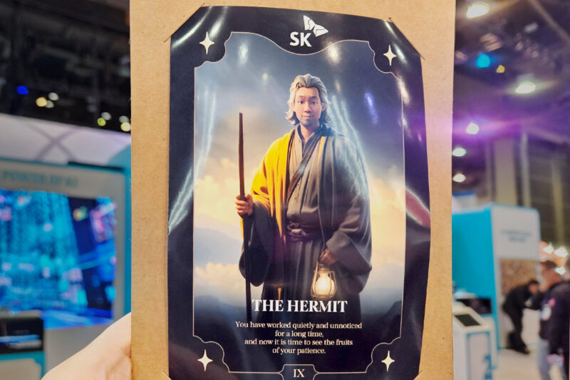 포춘텔러 머신에서 인쇄한 타로 카드