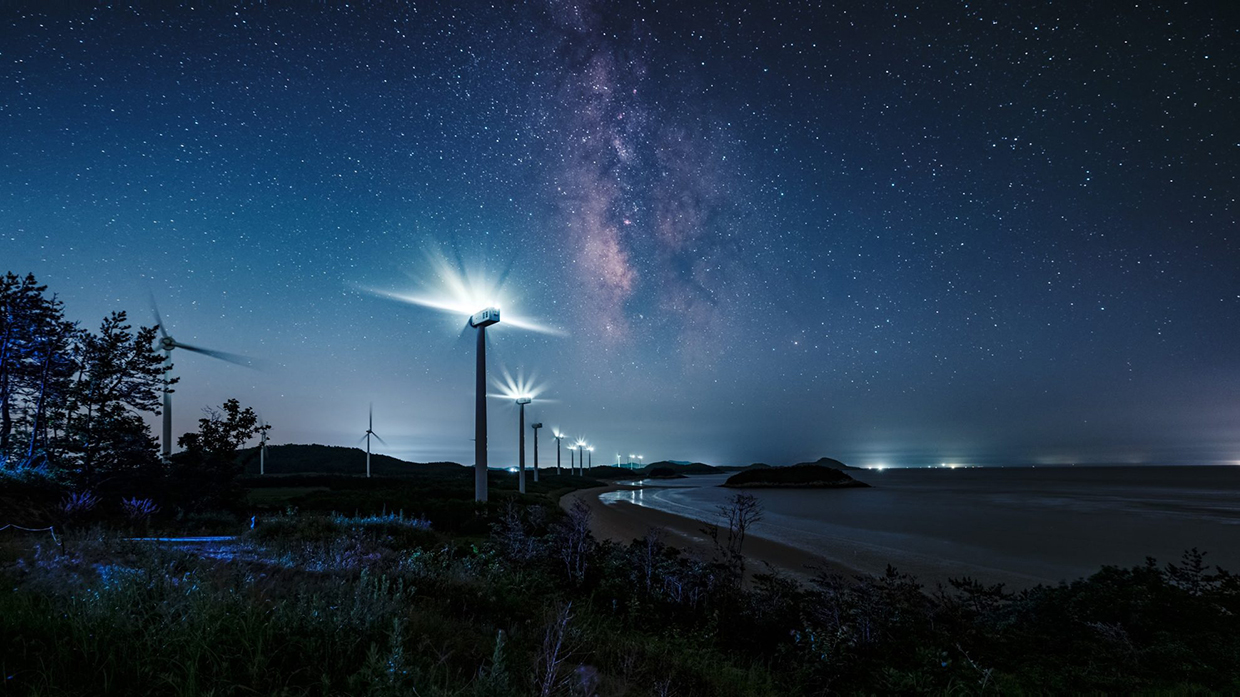 [사진2] SK E&S가 운영 중인 전남 신안 그린에너지 풍력발전소 전경