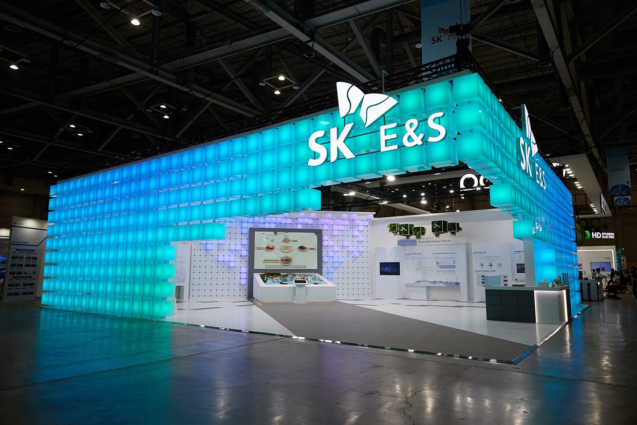 <사진> 4~6일 부산 벡스코(BEXCO)에서 열리는 ‘2024 기후산업국제박람회(WCE)’ SK E&S 전시관 전경