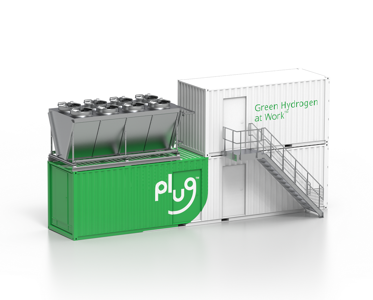 SK E&S와 합작법인을 설립한 미국 수소기업 ‘플러그파워(Plug Power)’의 1MW급 고분자전해질막(PEM) 방식 수전해 설비 이미지