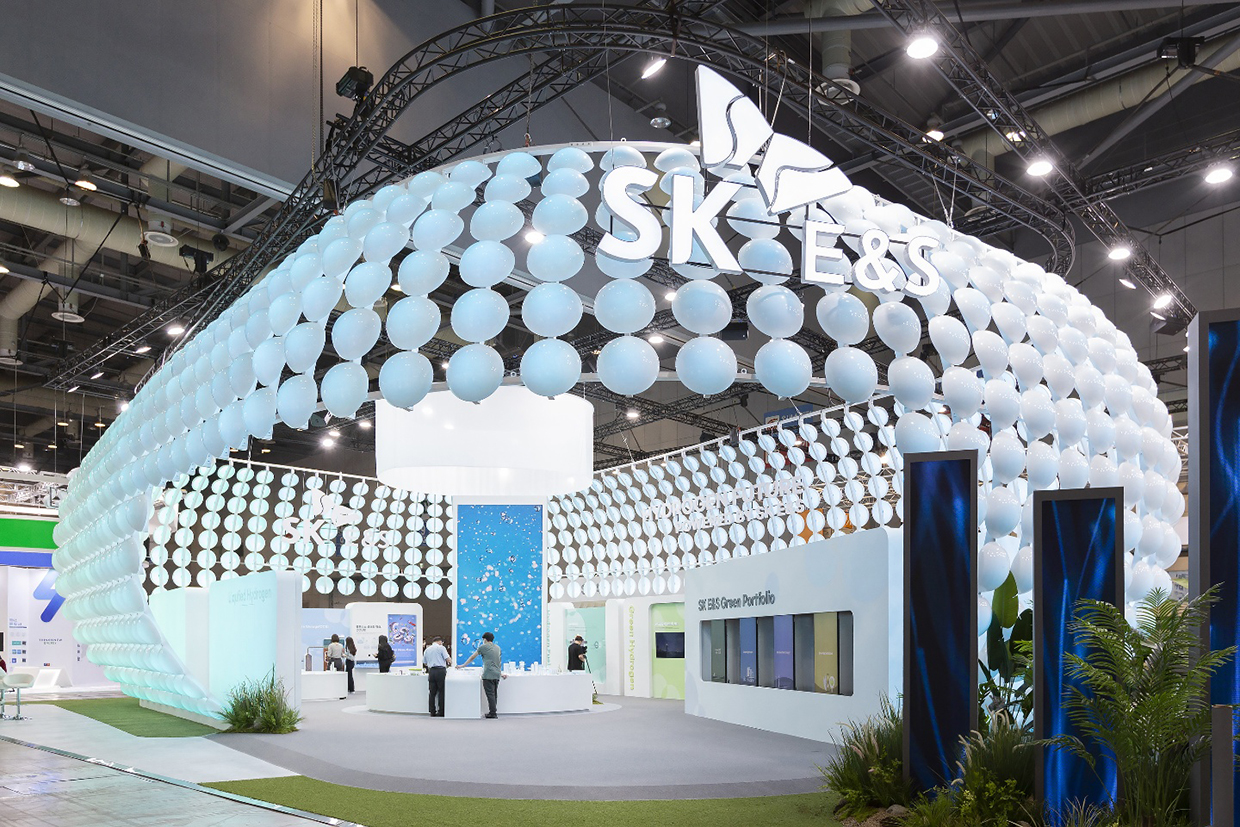 <사진1> 8월 31일~9월 3일 일산 킨텍스에서 열리는 ‘H2 MEET 2022′ SK E&S 전시관 전경