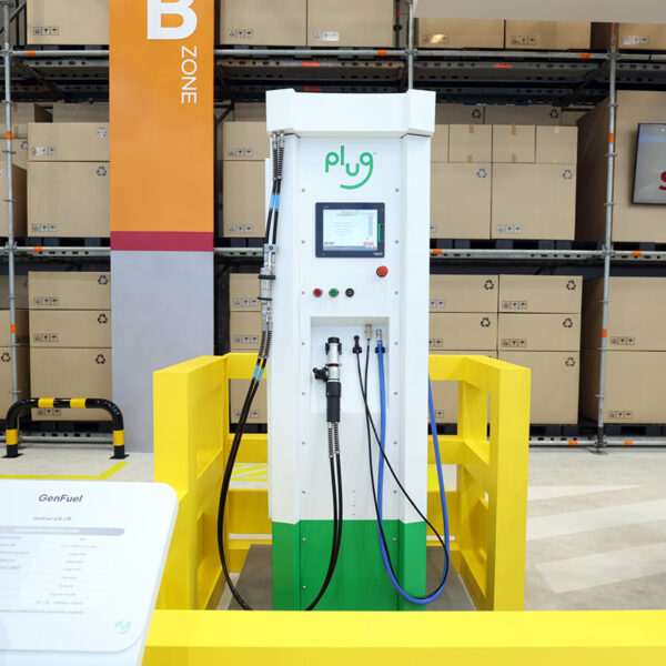 ‘CES 2023’ SK관에 전시되는 플러그파워(Plug Power)사의 수소 충전기 ‘젠퓨얼(GenFuel) 디스펜서’ 이미지