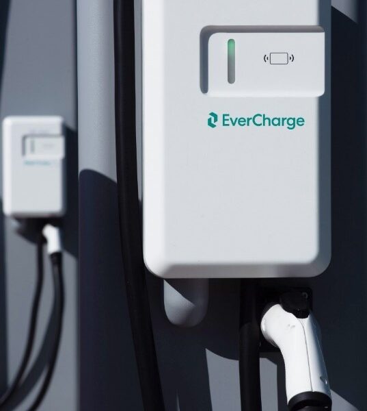 휴스턴 조지 부시 국제공항에 설치된 EverCharge EVO2 충전기 사진