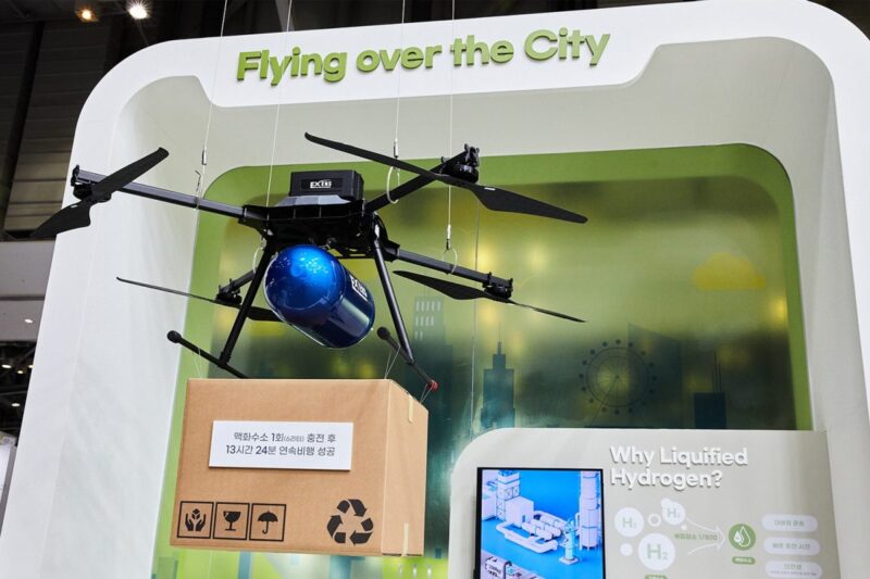 < 13시간 연속 비행이 가능한 액화수소 드론(SK E&S 연구개발 지원)>