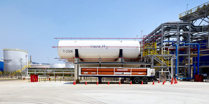 인천 액화수소플랜트 내 저장설비 모습