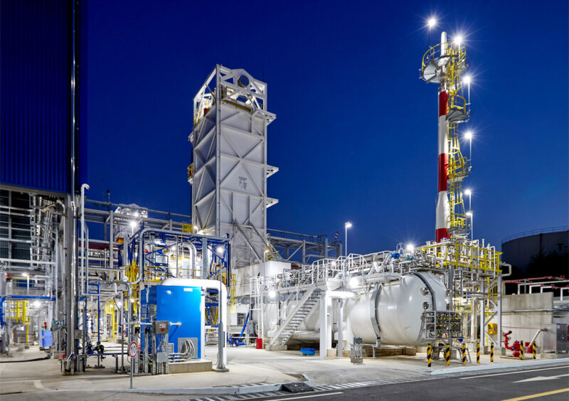 인천 액화수소플랜트 내 액화설비 모습