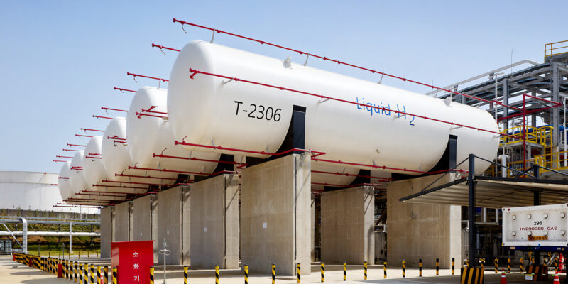 인천 액화수소플랜트 내 저장설비 모습