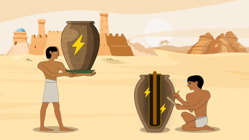 SK ENS 시리즈 바그다드 전지를 설명하는 그림