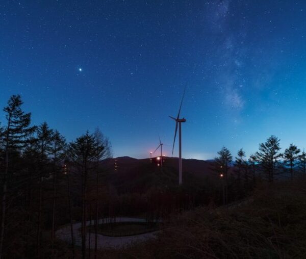 SK E&S 청산 육상풍력 발전단지의 모습