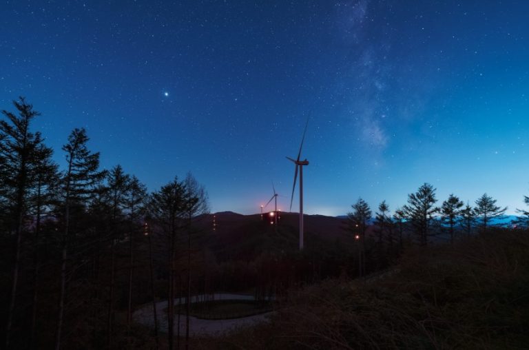 SK E&S 청산 육상풍력 발전단지의 모습